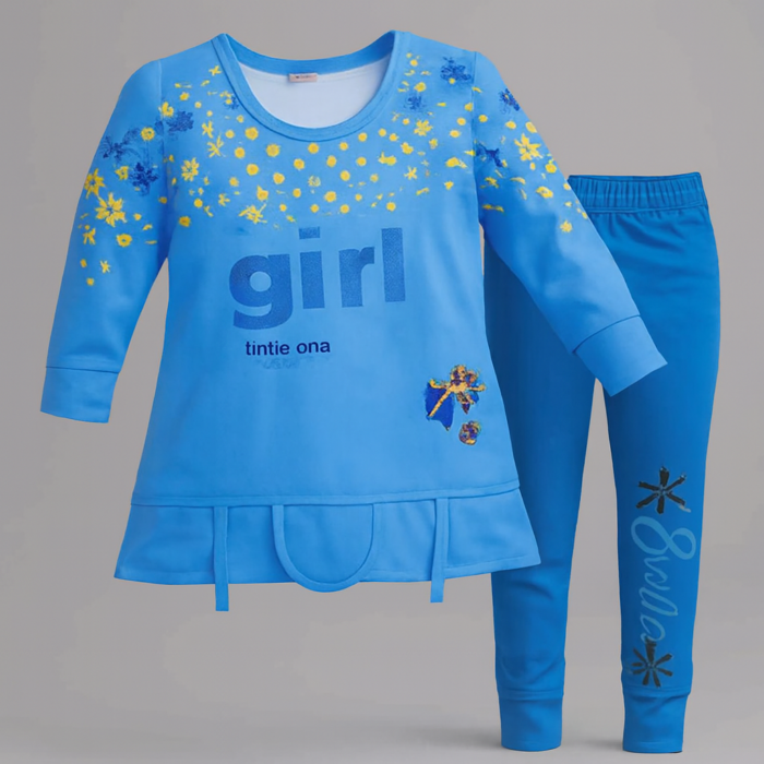 Girls Blue Printed Winter Fleece Suit – Girl Little One.png