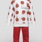 Bloom Floral Two-Piece Winter Suit for Girls - Red - Baby Lane