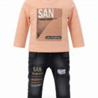 Boys San Francisco Two-Piece Outfit – Stylish Eid Special Sweatshirt & Denim Set