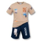 Kids Summer 2-Piece Outfit Set - Beige