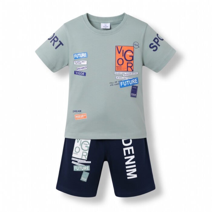 Kids Summer 2-Piece Outfit Set - Mint Green