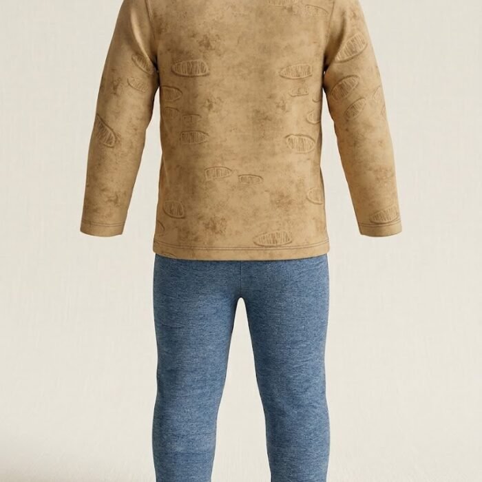 kids-boys-burtons-winter-2-piece-outfit-sweatshirt-denim-pants-beige-back