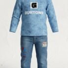 kids-boys-burtons-winter-2-piece-outfit-sweatshirt-denim-pants-blue-front